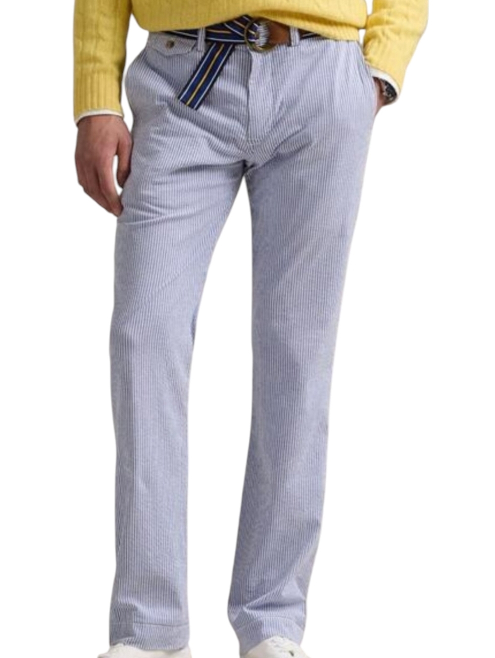 Polo Ralph Lauren Blue Seersucker Stretch Straight Fit Chino Pants  Sz 32x30